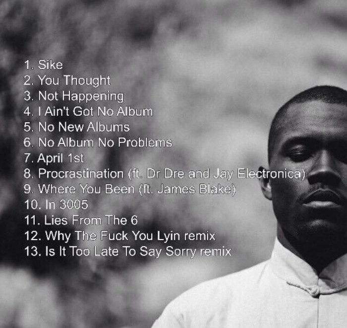 Frank ocean | Frank ocean album, Frank ocean, Iconic album covers New frank ocean white