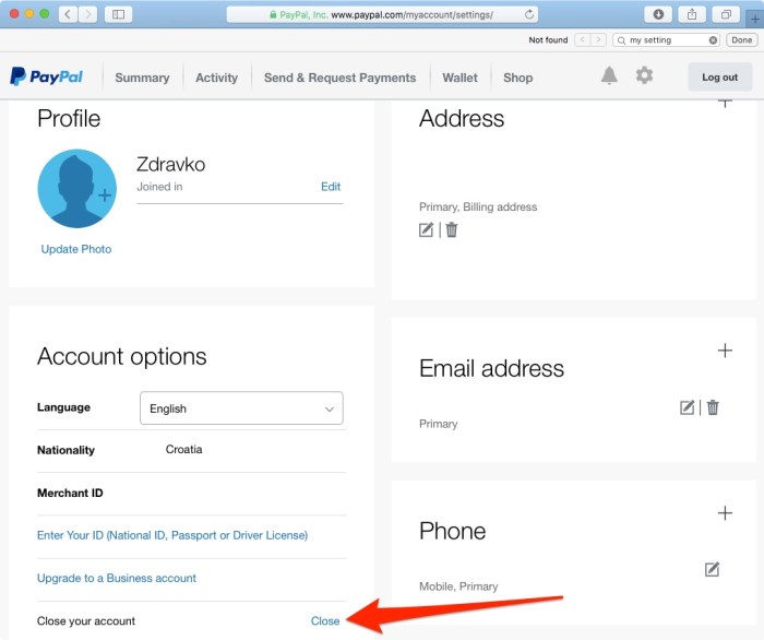How to Close/Delete PayPal Account Permanently (QUICK TUTORIAL) - YouTube Delete a PayPal Account