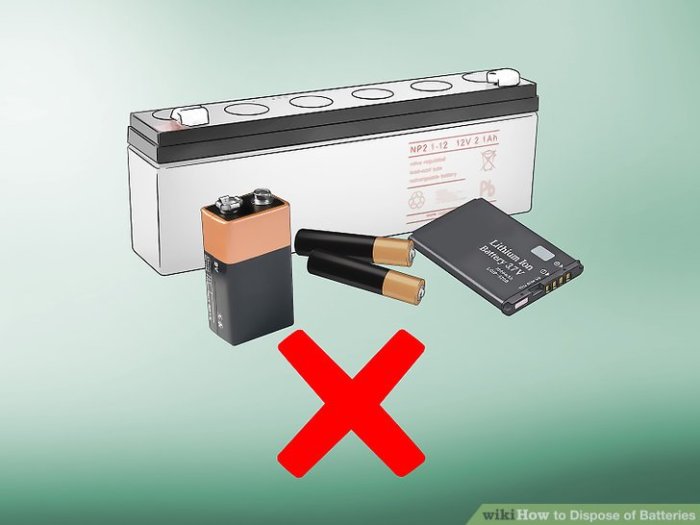 3 Ways to Dispose of Batteries - wikiHow Dispose of Battery Acid
