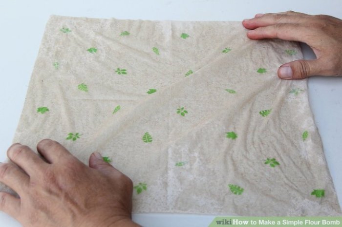3 Ways to Make a Flour Bomb - wikiHow Make a Flour Bomb
