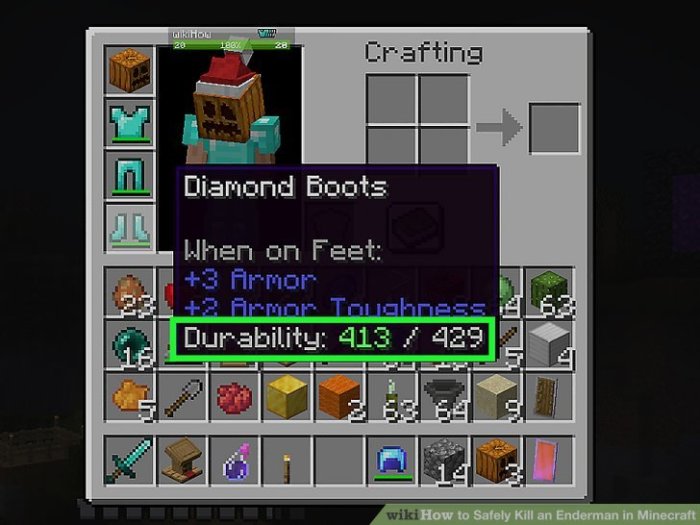 Safely Kill an Enderman in Minecraft