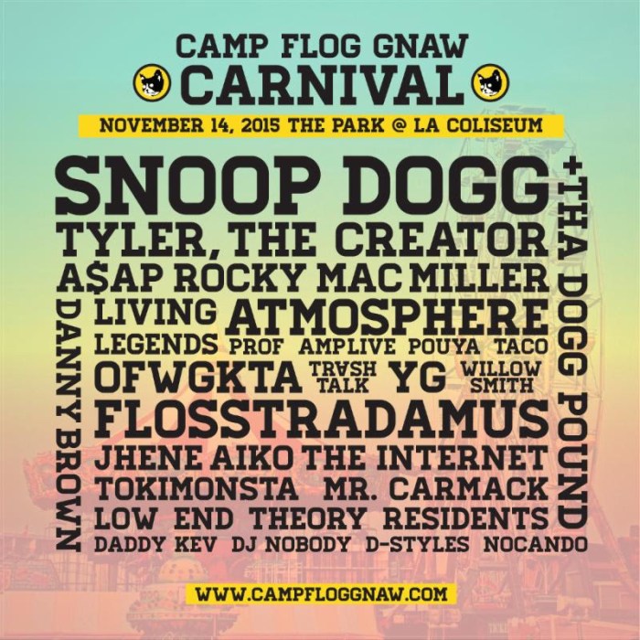 Odd future giving away custom odd future car at camp flog gnaw carnival