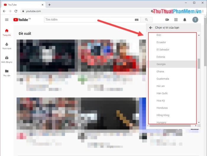 Change Your Country in YouTube