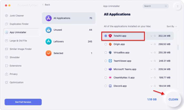 Delete TotalAV on PC or Mac