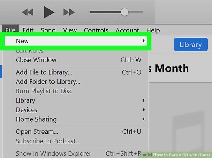 Burn a CD with iTunes